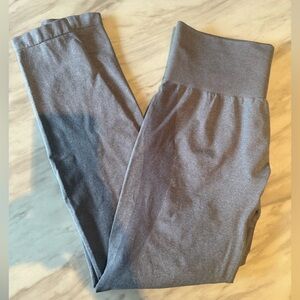 NVGTN Leggings Womens Large Grey Seamless High Waist Scrunch Yoga Pants Gym